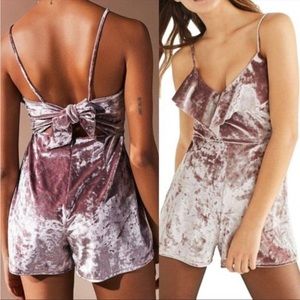 Urban Outfitters Purple Velvet Romper!